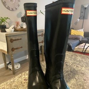 Hunter Boots Women's Knee High Black